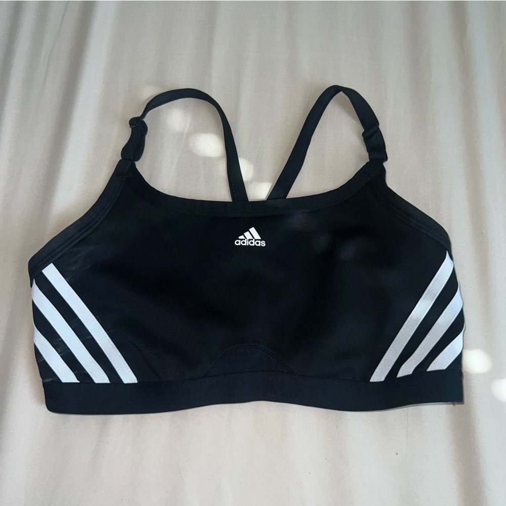 Adidas Black and White Sports Bra